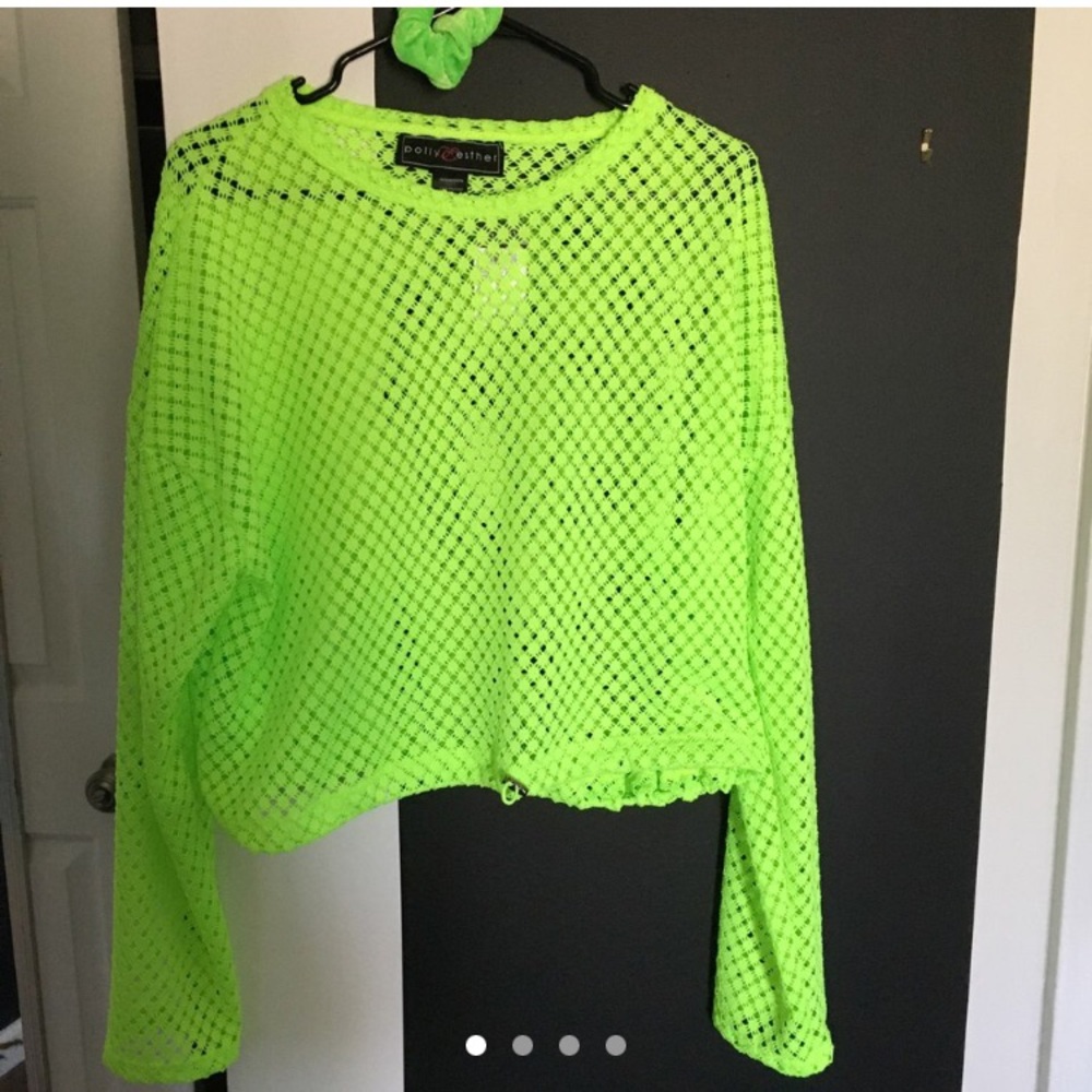 Rue 21, neon green mesh crop top🔥✨